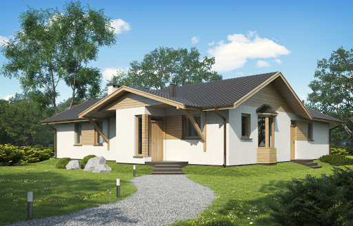 projekt domu D10 - Iwona wersja drewniana
