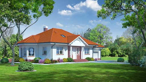 projekt domu Zadębie średnie z garażem