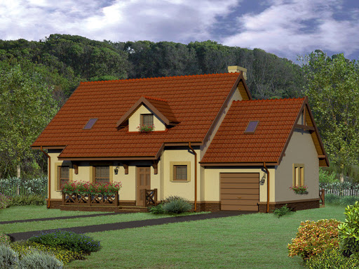 projekt domu Dom za rogiem - energooszczędny - EC110