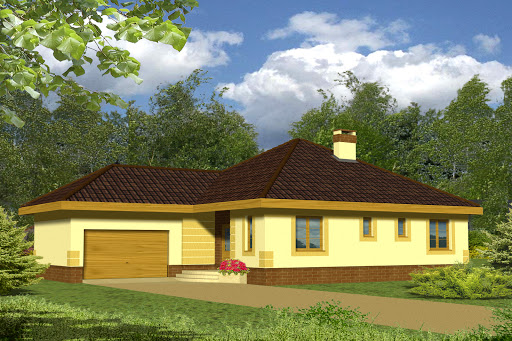 projekt domu Beata II z garażem 2-st. A