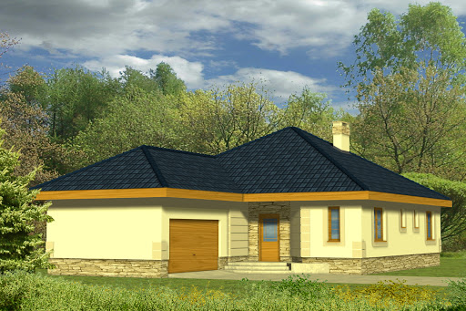 projekt domu Beata z garażem 2-st. A