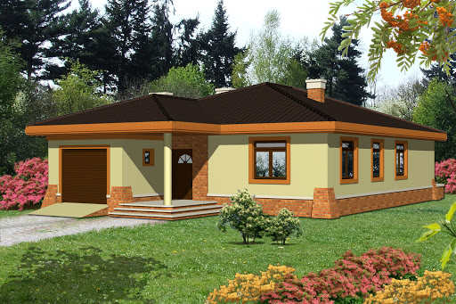 projekt domu Kasia z garażem 1-st. A
