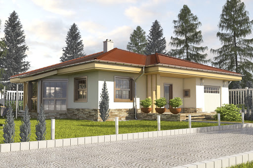 projekt domu Oliwia z garażem 1-st. A