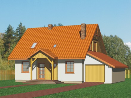 projekt domu Domek Ciepły + GP