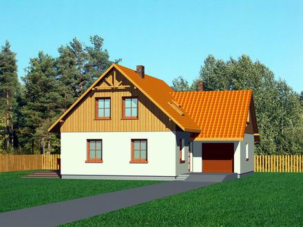 projekt domu Domek Modrzewiowy 007 BK